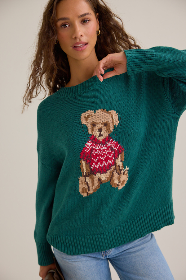 Maya Teddy Bear Sweater - Altar'd State
