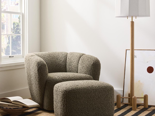Spruce Upholstered Ottoman - Altar'd State - 