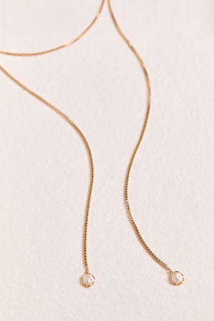 18K Pearl Knot Y Necklace - Altar'd State - 
