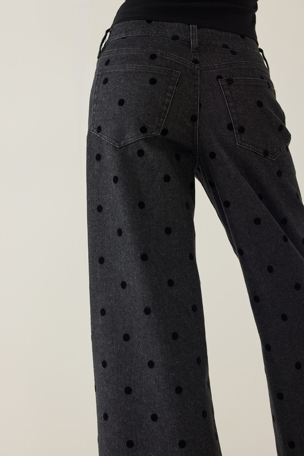 Josie Polka Dot Wide Leg Jean Detail 7 - Altar'd State