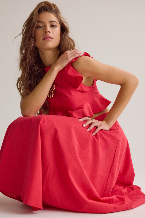 Lunella Tie Back Crop Top Detail 4 - Altar'd State