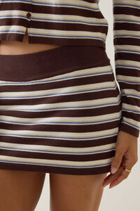 Marina Striped Sweater Skirt Detail 2 - Altar'd State