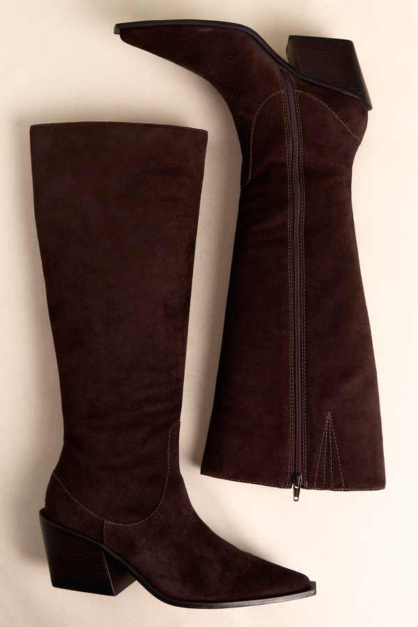 Antony Suede Block Heel Boot Detail 5 - Altar'd State