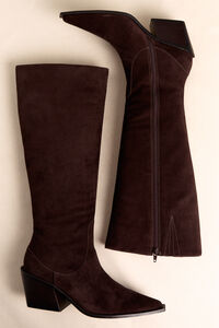 Antony Suede Block Heel Boot Detail 5 - Altar'd State