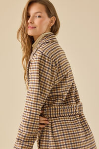 Katrina Plaid Overcoat Detail 7 - Altar'd State