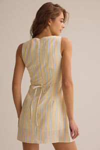 Juliet Stripe Mini Dress Detail 4 - Altar'd State
