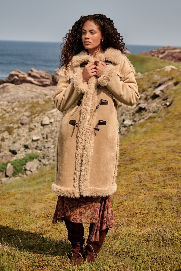 Savannah Faux Suede Coat - Altar'd State