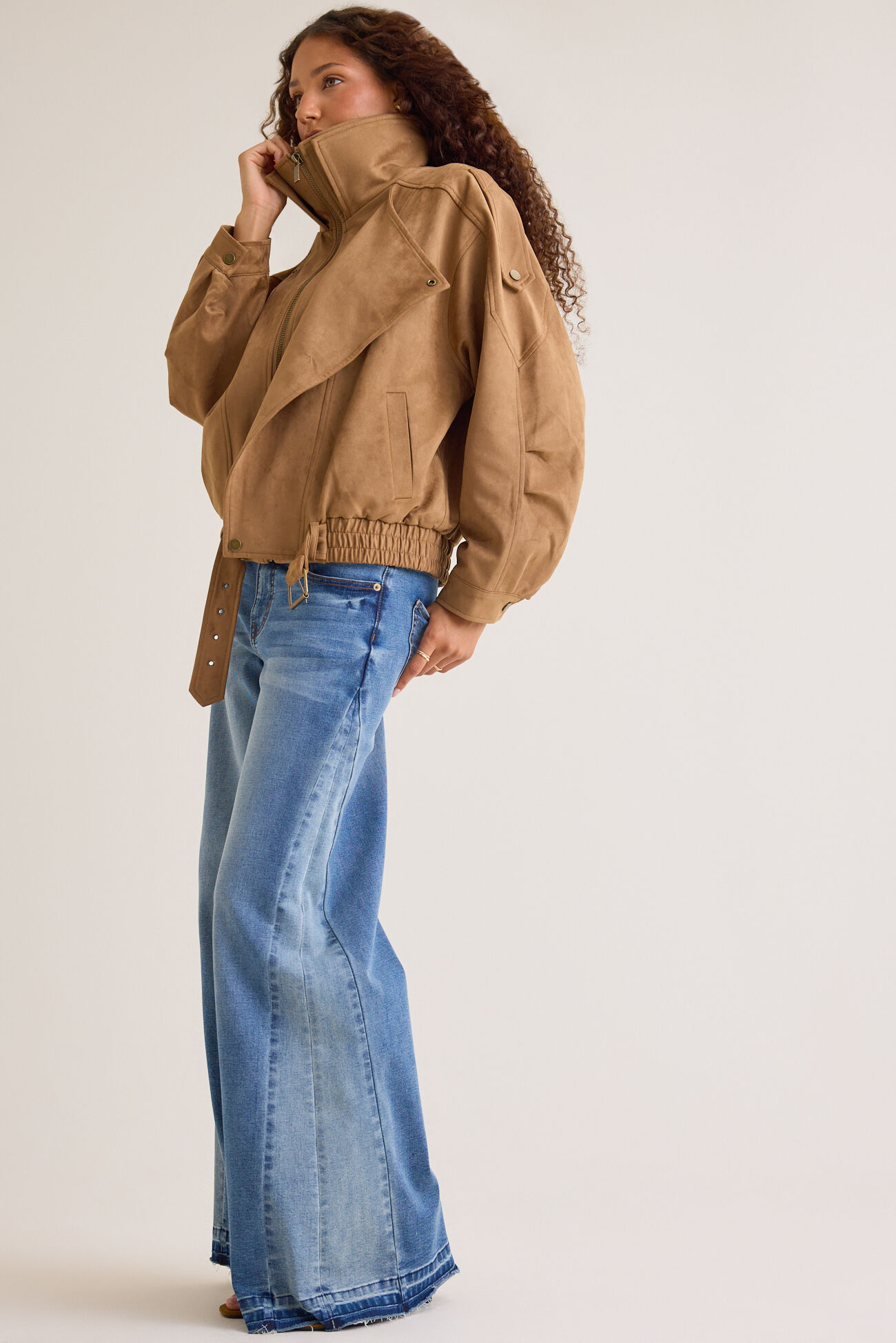 Addy Suede Bomber Jacket