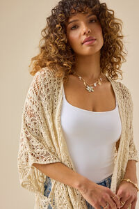 Alessia Crochet Fringe Kimono Detail 3 - Altar'd State