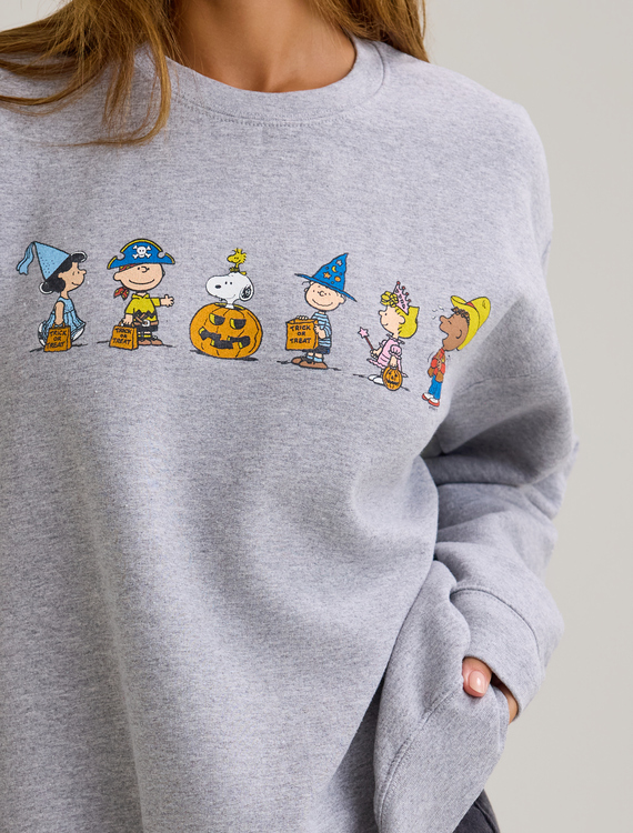 Peanuts Trick Or Treat Pullover Detail 2 - Altar'd State