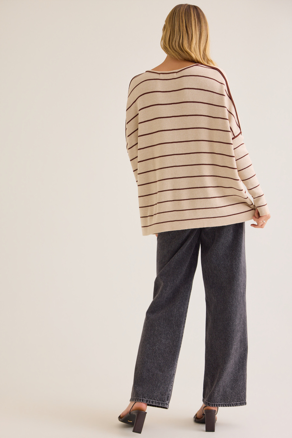 Lisa Striped Knit Sweater Detail 5 - Altar'd State