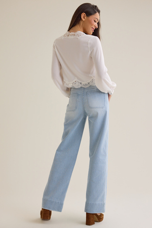 Cleo Stripe Front Pocket Jeans - Altar'd State - 