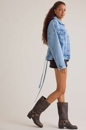 Lianna Tie-Waist Denim Jacket - Altar'd State - 