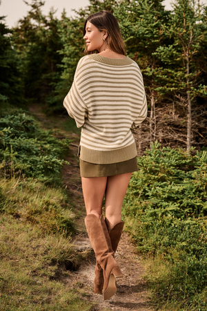 Daliah Suede Mini Skirt - Altar'd State - 