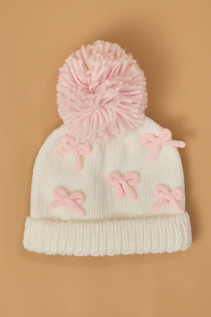 Bow Chunky Knit Beanie - Altar'd State - 