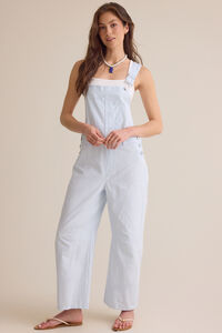 Sawyer Striped Barrel Overalls Detail 3 - Altar'd State