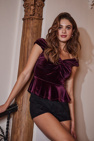 Malana Velvet Twist Top - Altar'd State - 