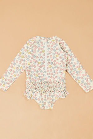 Sarah Long Sleeve Ruffle Butt Swimsuit - Altar'd State - 