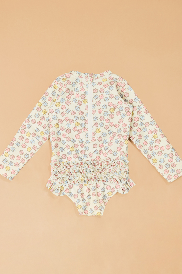 Sarah Long Sleeve Ruffle Butt Swimsuit Detail 4 - Altar'd State