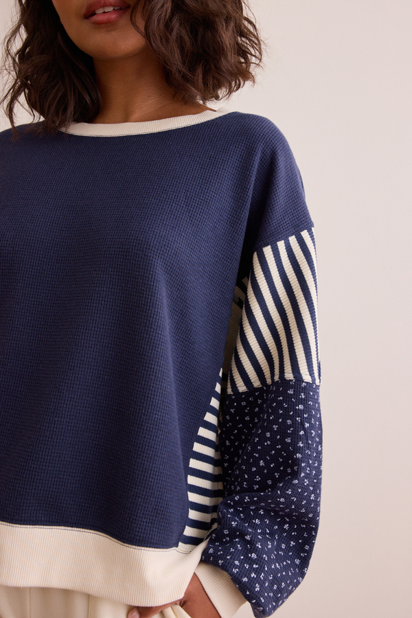 Contrast Patchwork Long Sleeve Detail 4 - Altar'd State