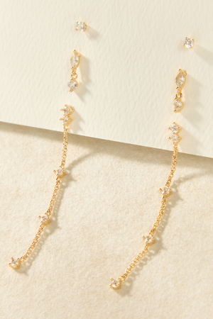 Tessa 18k Gold 3 Pack Earring Set - Altar'd State - 
