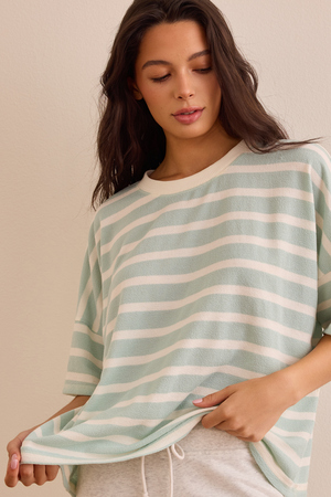 Relaxed Rib Oversized Tee - Altar'd State - 