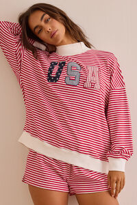 USA Stripe Mockneck Pullover - Altar'd State