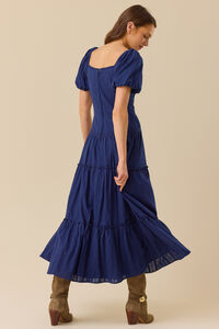 Talla Drop Waist Maxi Dress in Navy Blue