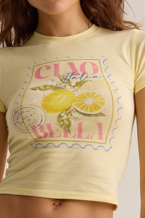 Ciao Bella Postcard Baby Tee - Altar'd State - 