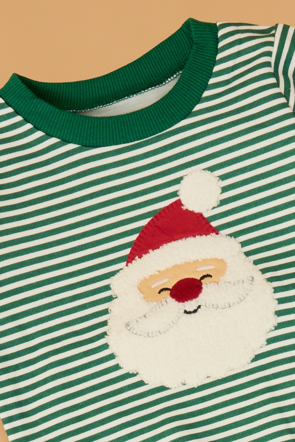 Santa and Stripes Jogger Set Detail 2 - Altar'd State