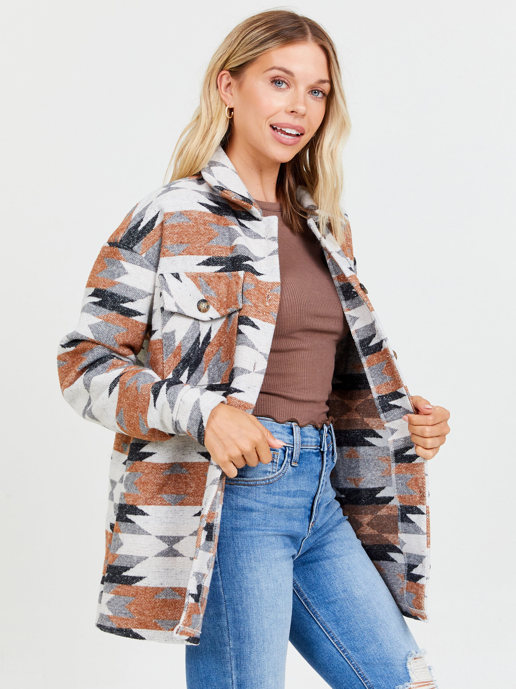 Aztec Woven Shacket | Altar'd State