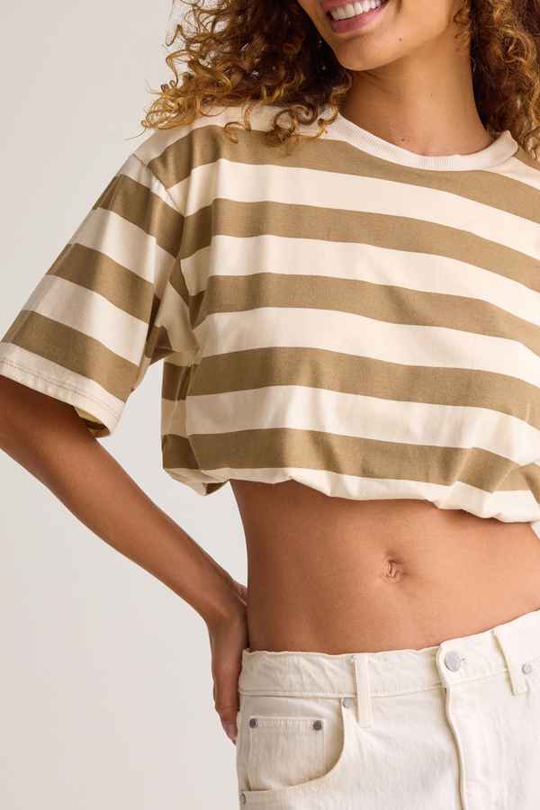 Patricia Stripe Bubble Tee Detail 3 - Altar'd State