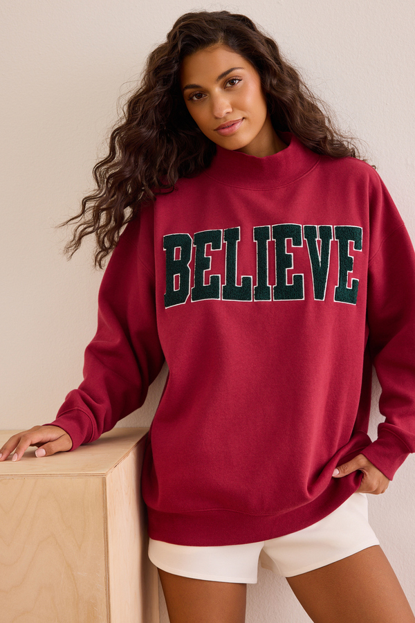 Believe Mock Neck Pullover - Altar'd State