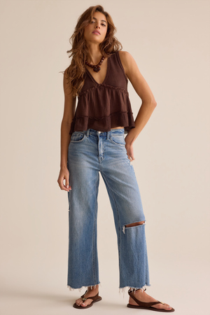 Samara Waffle V Neck Tank - Altar'd State
