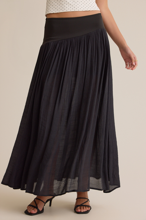 Saylor Drop-Waist Maxi Skirt Detail 3 - Altar'd State