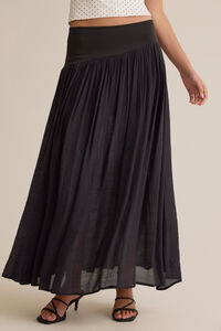 Saylor Drop-Waist Maxi Skirt Detail 3 - Altar'd State