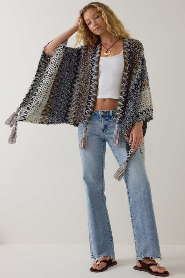 Auburn Knit Poncho - Altar'd State
