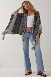 Auburn Knit Poncho - Altar'd State