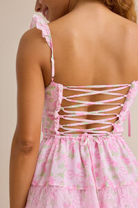 Monica Floral Ruffle Mini Dress Detail 2 - Altar'd State