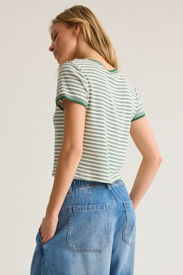 Aspen Stripe Tee Detail 5 - Altar'd State