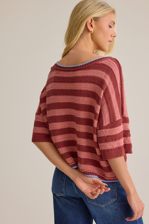 Azlyn Multi Stripe Sweater Tee - Altar'd State - 