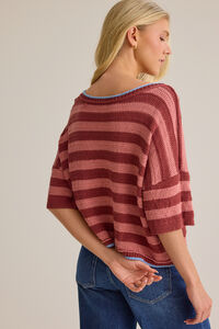 Azlyn Multi Stripe Sweater Tee Detail 6 - Altar'd State