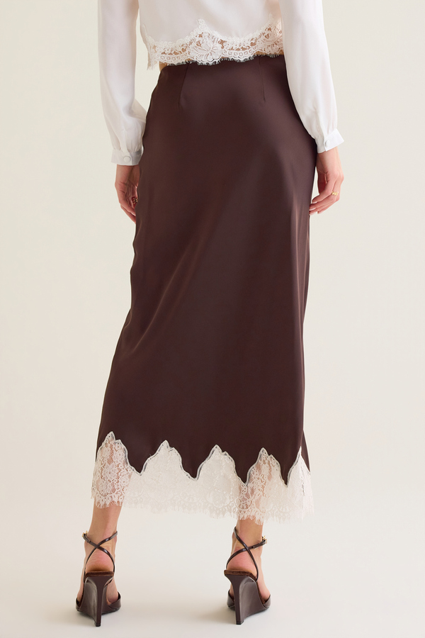 Sorella Lace Trim Maxi Skirt Detail 6 - Altar'd State