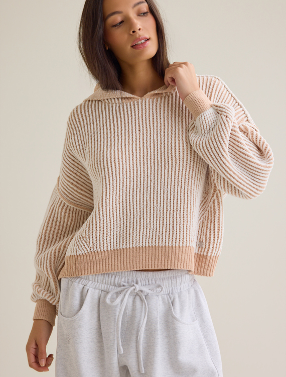 Cozy Ribbed Haven Hoodie Detail 1 - Altar'd State