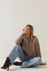 Janice Oversized Cable Knit Cardigan Detail 3 - Altar'd State