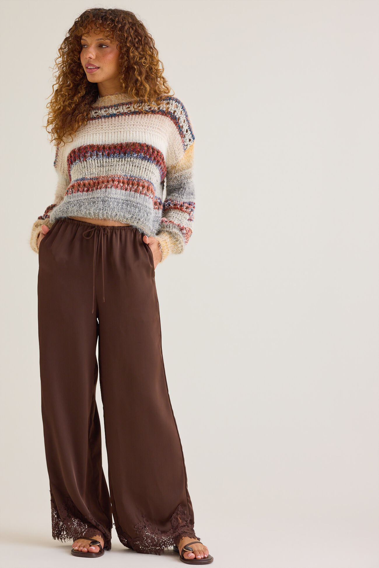 Lacy Satin Pants