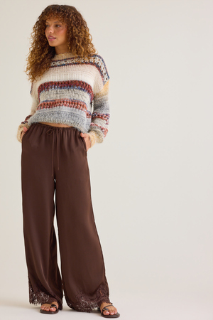 Lacy Satin Pants - Altar'd State - 
