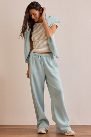 Varsity Wide Leg Sweat Pant - Altar'd State - 