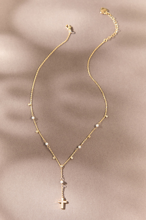 Eve Pearl Sparkle Necklace - Altar'd State - 