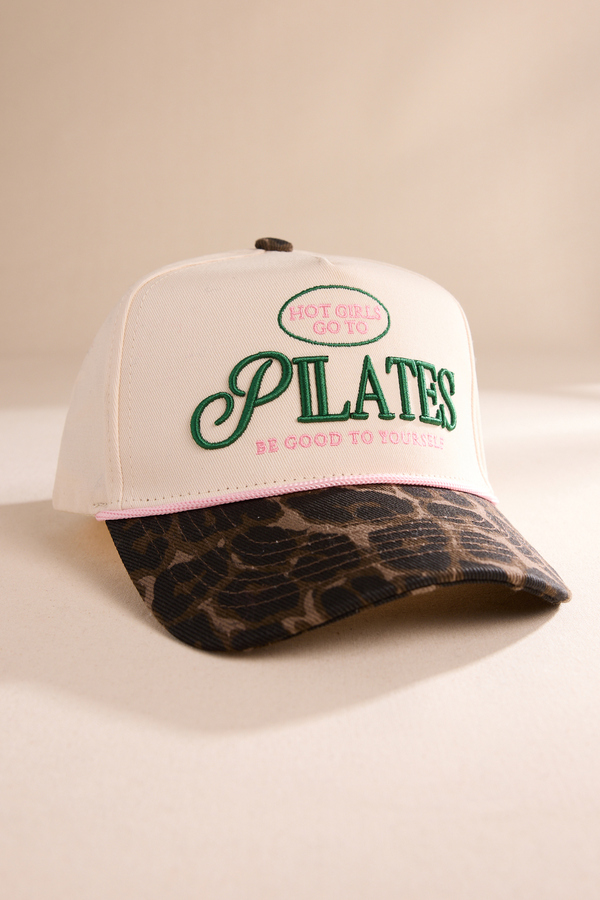 Leopard Pilates Trucker Hat in Pink Multi | AS Revival
